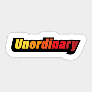 Unordinary colorful typography design Sticker